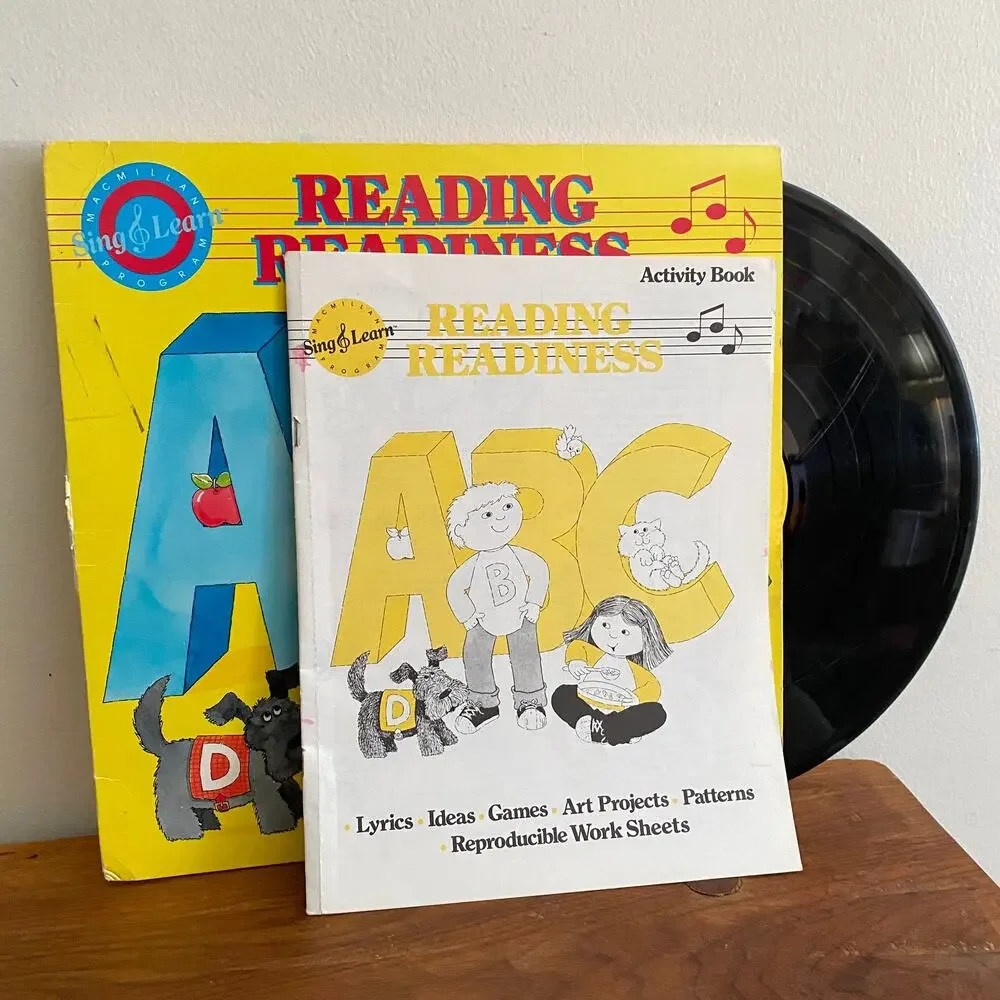 Vintage 1989 Reading Readiness Sing & Learn Vinyl Record